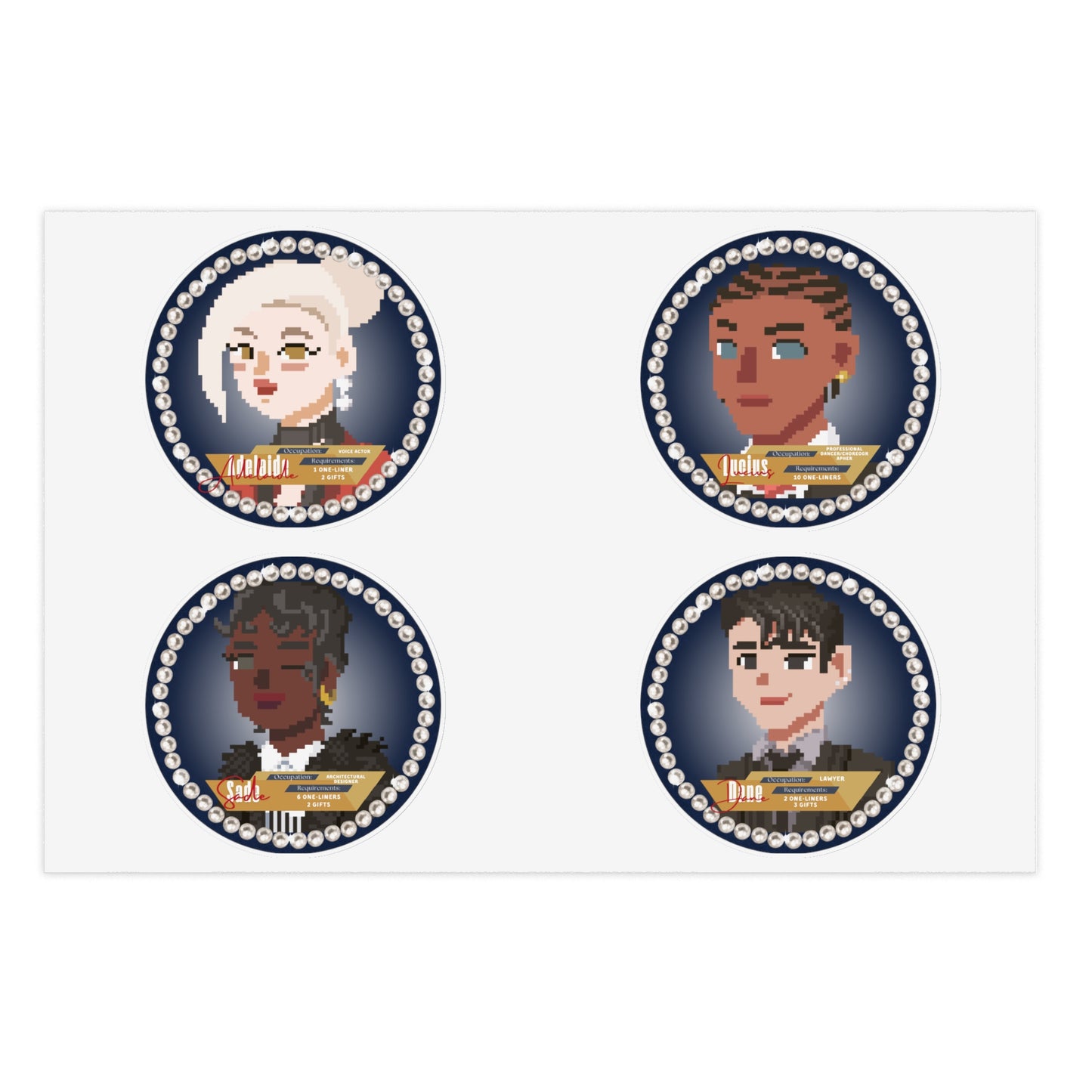 Rizz: The Game - Date Pack Sticker Sheets